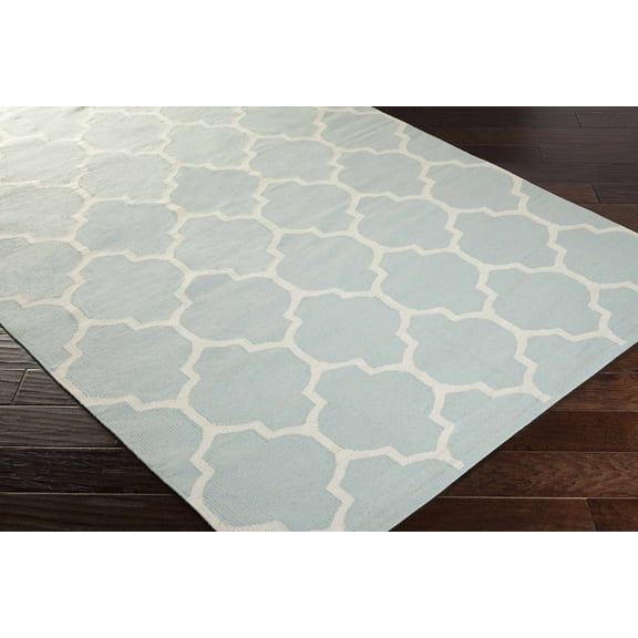 Hauteloom Ragan Living Room, Bedroom Area Rug - Transitional - Ice Blue, Sky Blue, Ivory - 3' x 5'