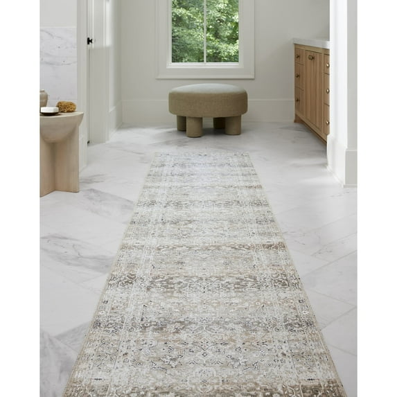 Livabliss x Our PNW Home Rainier Updated Traditional Washable Runner Area Rug, 2'7" x 7'10", Sage