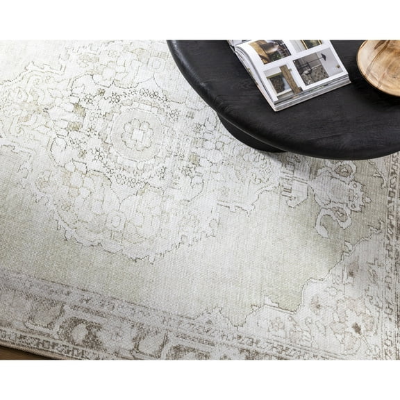 Livabliss x Our PNW Home Rainier Updated Traditional Washable Runner Area Rug,2'7" x 10', Light Gray