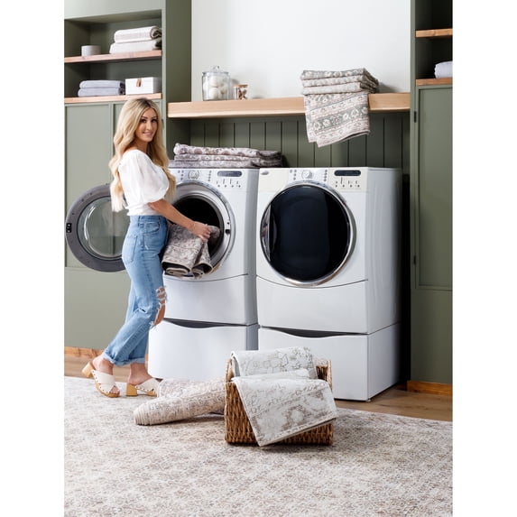 Livabliss x Our PNW Home Rainier Updated Traditional Washable Area Rug, 3'3" x 4'11", Medium Gray