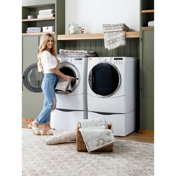 Livabliss x Our PNW Home Rainier Updated Traditional Washable Area Rug, 7'10" x 10'2", Medium Gray