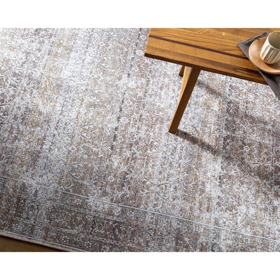Livabliss x Our PNW Home Rainier Updated Traditional Washable Area Rug,10' x 14', Taupe