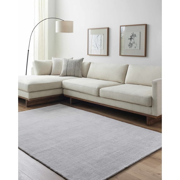 Hauteloom Rasim Recycled Material Living Room, Bedroom Area Rug - Traditional, Transitional - Cream, Tan - 5' x 7'6"