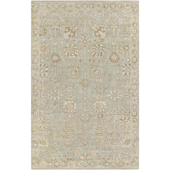 Hauteloom Ravenshead Living Room, Bedroom Area Rug - Traditional - Green, Beige, Gray - 10' x 14'