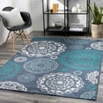thumbnail image 1 of Hauteloom Reasnor Living Room, Bedroom Patio Outdoor Area Rug - Traditional, Transitional - Navy, Pale Blue, Teal - 7'3" x 10'6", 1 of 13