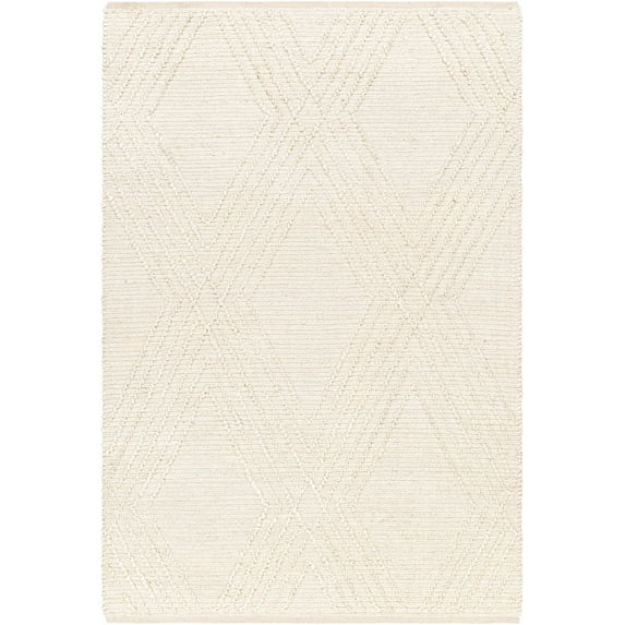 Hauteloom Renz Jute Living Room, Bedroom Area Rug - Traditional, Transitional - Rose Cream, Mocha, Nutmeg - 5' x 7'6"