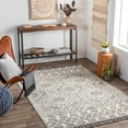 thumbnail image 1 of Hauteloom Reyn Living Room, Bedroom Area Rug - Bohemian, Transitional - Medium Gray, Cream, Charcoal - 6'7" x 9', 1 of 6