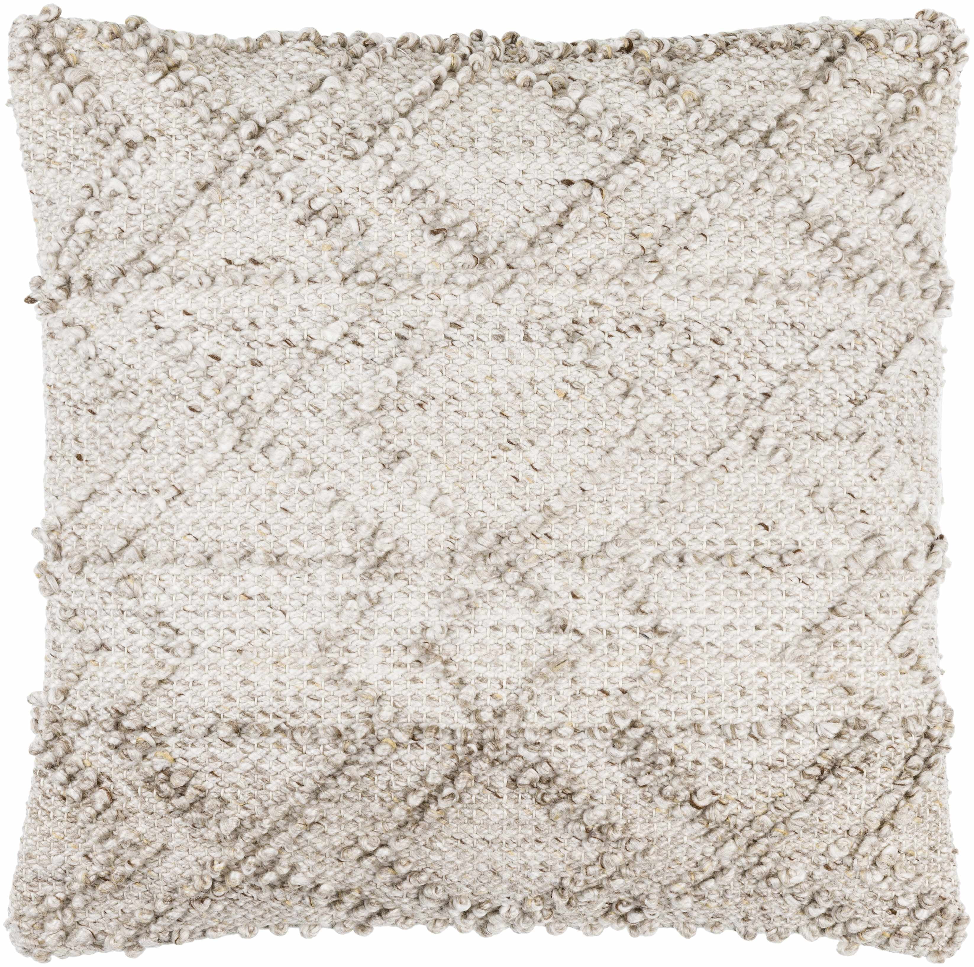 Hauteloom Rhian Decorative Throw Pillow - Sofa Couch Cushion Cover - Cream