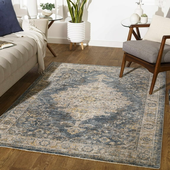 Hauteloom Rhoose Living Room, Bedroom Area Rug - Gray, Beige - 2'7" x 4'