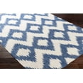 thumbnail image 1 of Hauteloom Richton Wool Living Room, Bedroom Area Rug - Transitional - Navy, Cream - 5' x 8', 1 of 7
