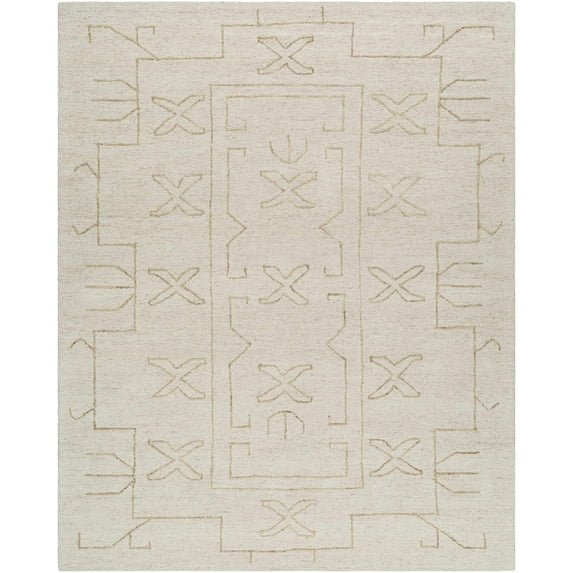 Hauteloom Rider Wool Living Room, Bedroom Area Rug - Farmhouse - 9' x 12'