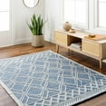 thumbnail image 1 of Hauteloom Rika Recycled Material Living Room, Bedroom Area Rug - Blue, Gray - 27" x 45", 1 of 8