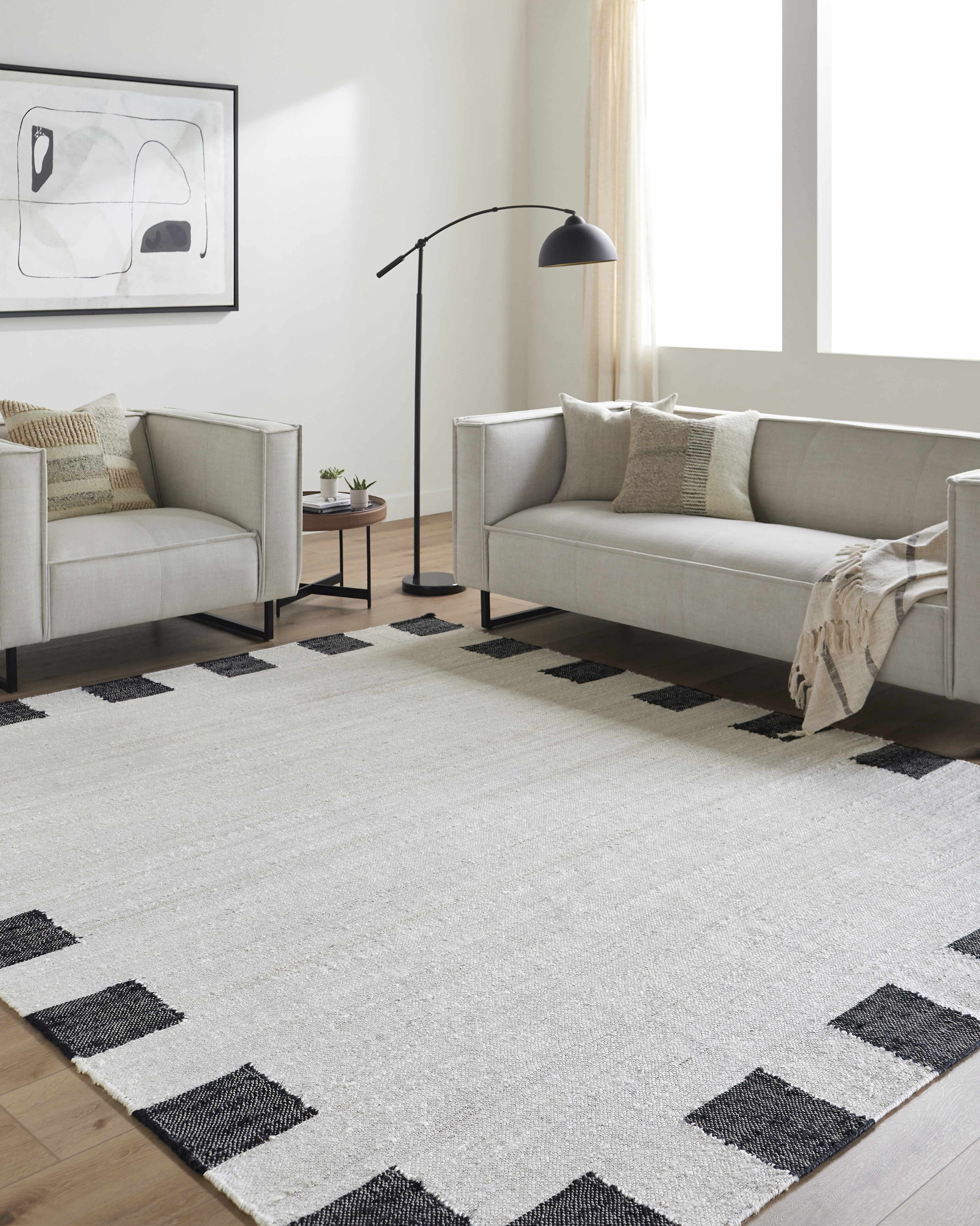 Hauteloom Rocio Jute Living Room, Bedroom Area Rug - Farmhouse - 5' x 7'6"