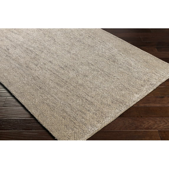Hauteloom Rosaryville Living Room, Bedroom Area Rug - Contemporary - Medium Gray, Beige - 6' x 9'