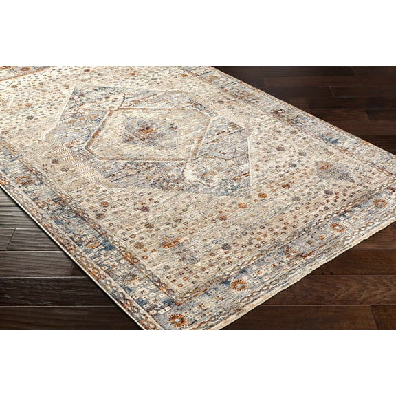 Hauteloom Roy Living Room, Bedroom Area Rug - Beige, Black, Blue - 2' x 3'3"