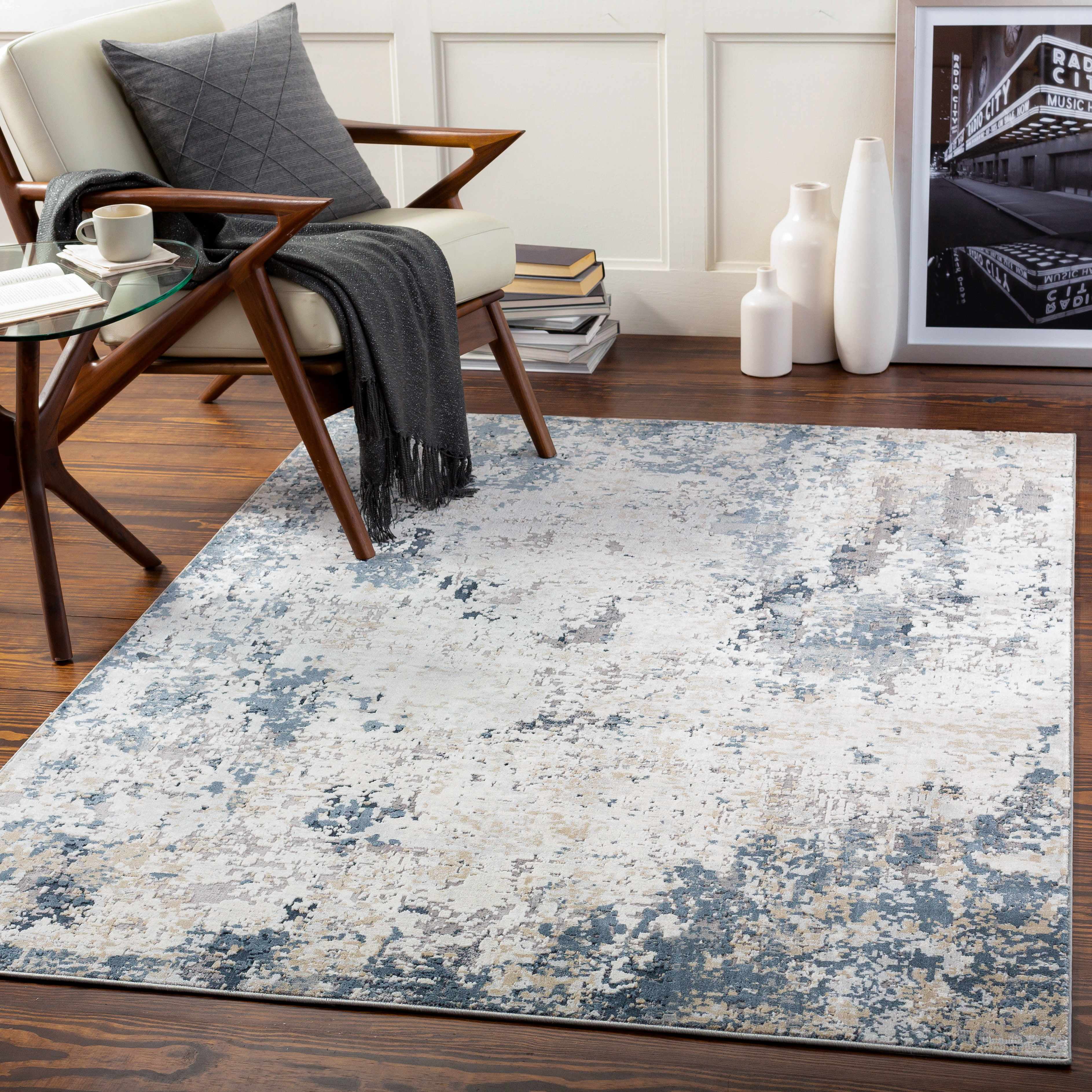 Hauteloom Ryhill Living Room, Bedroom Area Rug - Modern Abstract ...