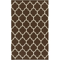 Hauteloom Saffell Living Room, Bedroom Area Rug - Transitional - Dark Brown, Ivory - 8' x 10'