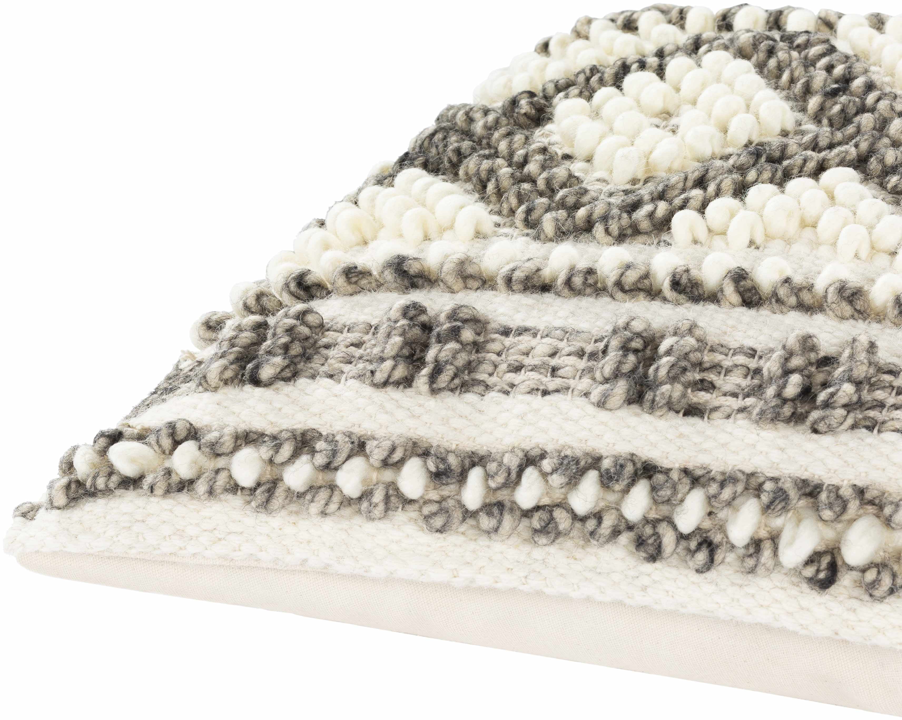Sagamore Cream Trellis Wool & Cotton Square Throw Pillow