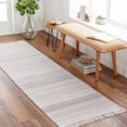 thumbnail image 1 of Hauteloom Salogon Recycled Material Hallway, Kitchen Runner Rug - Contemporary - Cream, Dark Brown, Light Slate - 2'6" x 8', 1 of 8