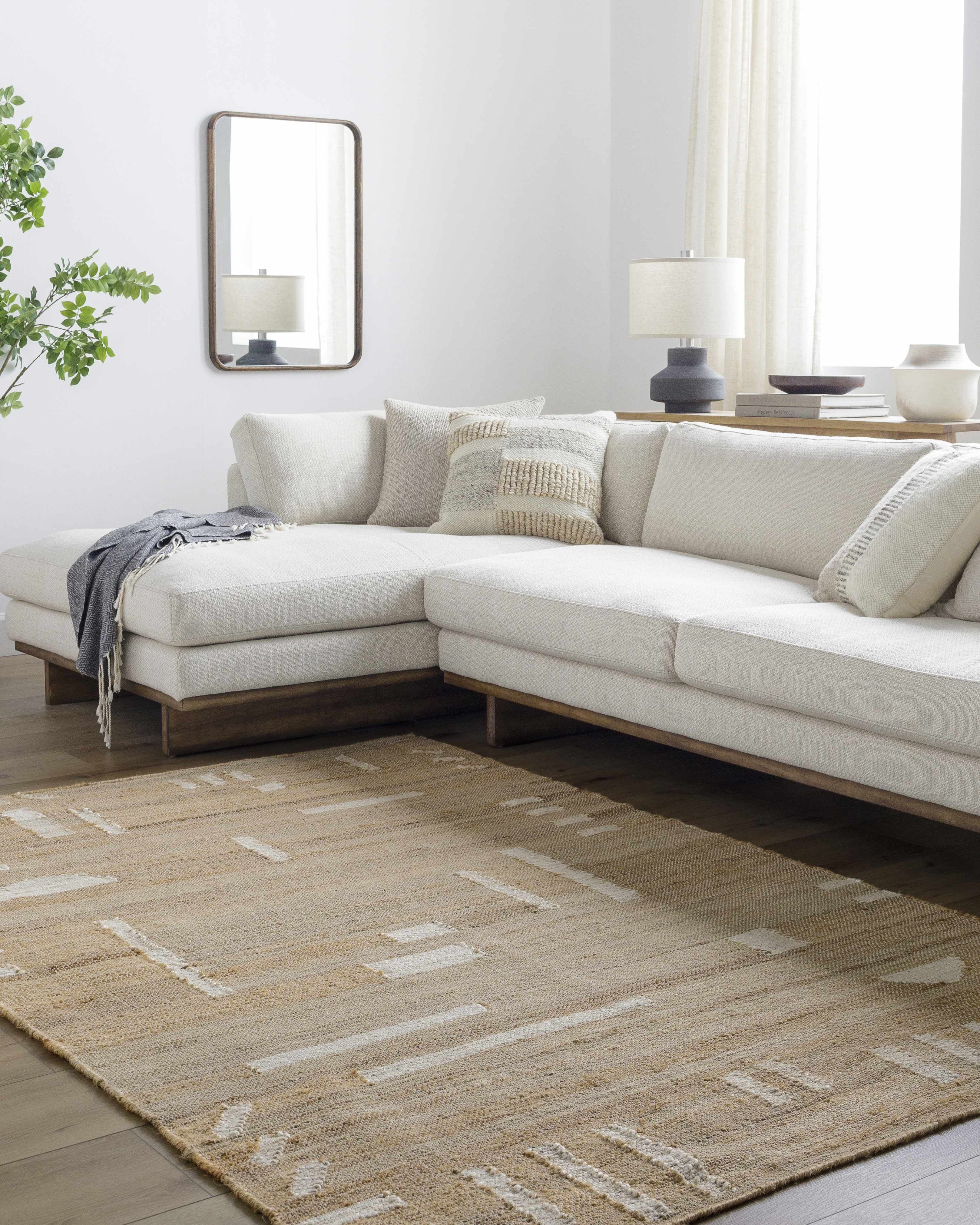 Hauteloom Sasha Jute Living Room, Bedroom Area Rug - Farmhouse - 2' x 3' - Walmart.com