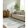 thumbnail image 1 of Hauteloom Saura Wool Living Room, Bedroom Area Rug - Contemporary - Ivory, Taupe - 2' x 3', 1 of 6