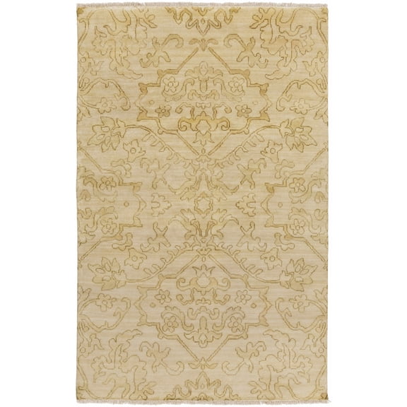 Hauteloom Schererville Wool Living Room, Bedroom Area Rug - Traditional - Dark Red, Light Brown, Tan - 5'6" x 8'6"