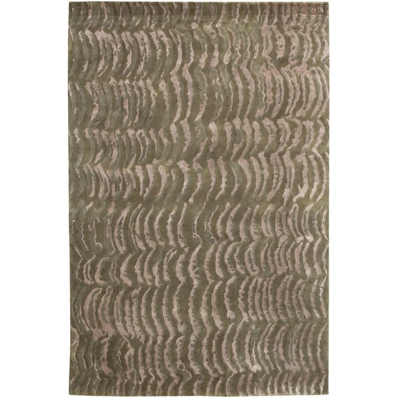 Hauteloom Orwell Wool Living Room, Bedroom Area Rug - Farmhouse - Nutmeg, Rose Cream, Khaki - 4' x 6'