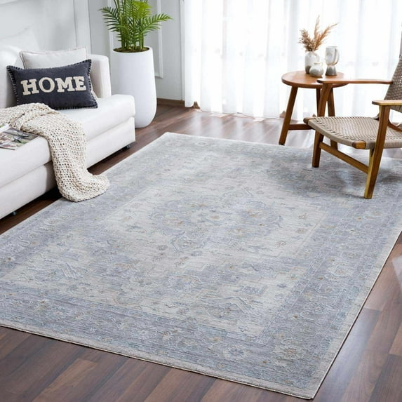 Hauteloom Semaphore Living Room, Bedroom Area Rug - Traditional - Light Gray, Gray, Medium Gray - 12' x 15'