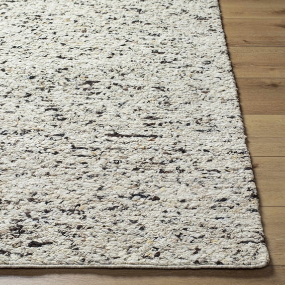 Hauteloom Sera Wool Living Room, Bedroom Area Rug - Beige, Gray - 9' x 12'