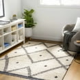 thumbnail image 1 of Hauteloom Shae Living Room, Bedroom Area Rug - Bohemian, Transitional - High Pile - Black, Cream - 18" x 18" Sample, 1 of 7