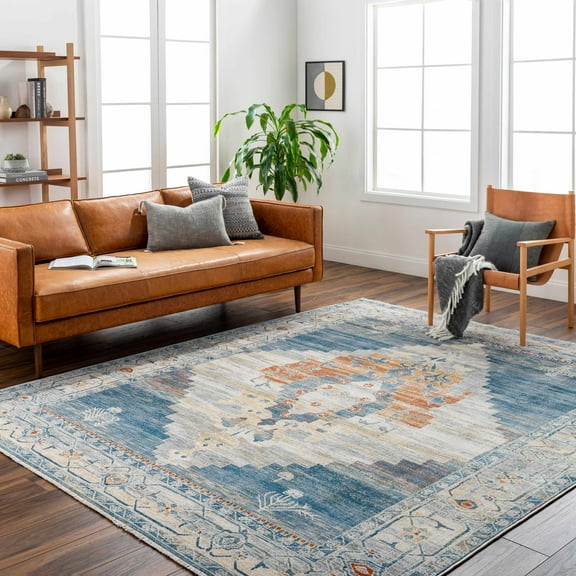 Hauteloom Shin Living Room, Bedroom Area Rug - Gray, Blue - 11'11" x 15'7"