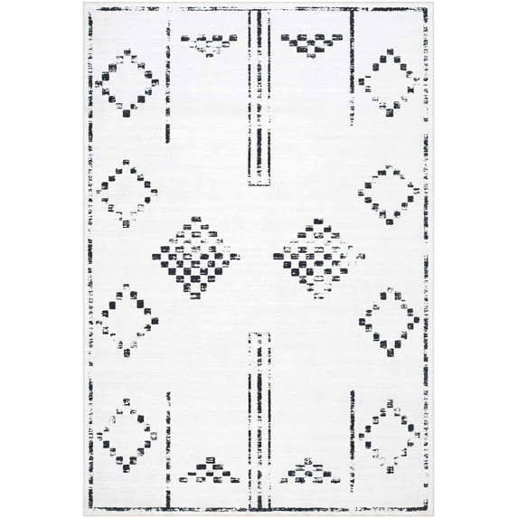 Hauteloom Shiva Living Room, Bedroom Machine Washable Area Rug - Farmhouse - 7'6" x 9'5"