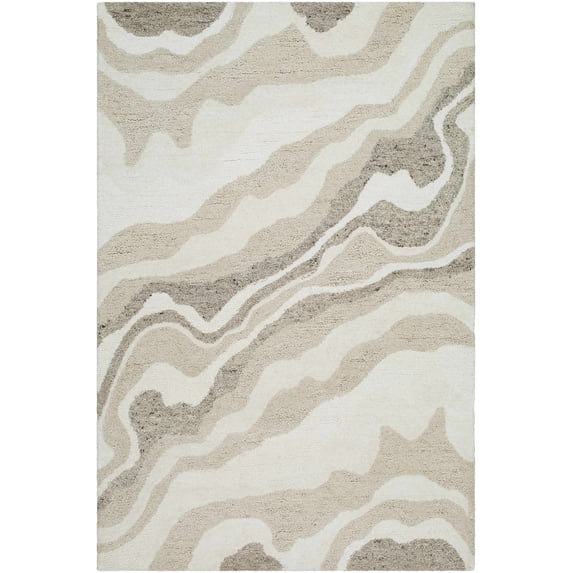 Hauteloom Siani Wool Living Room, Bedroom Area Rug - Farmhouse - 5' x 7'6"