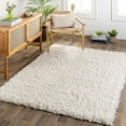 thumbnail image 1 of Hauteloom Siari Living Room, Bedroom Shaggy Area Rug - Solid Shag - High Plush Pile - Cream, White - 3'11" x 5'7", 1 of 13