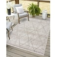 thumbnail image 1 of Hauteloom Siesta Outdoor Rug - Outside Porch Patio Area Rug Carpet - Waterproof Rug - Farmhouse - Brown, Bone, Cream - 7'6" x 10', 1 of 19