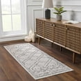 thumbnail image 1 of Hauteloom Siesta Outdoor Runner Rug - Dark Grey, Light Gray, Beige - 2'7" x 7'3", 1 of 17