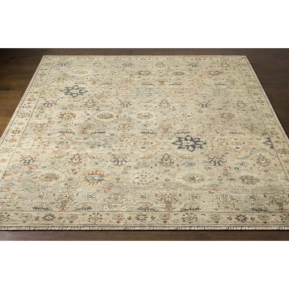 Hauteloom Sipocot Wool Living Room, Bedroom Area Rug - Traditional - DarkBlue, Rust, Taupe - 2' x 3'