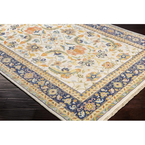 Hauteloom Starford Wool Living Room, Bedroom Area Rug - Traditional - Burnt Orange, Ivory, Mustard - 2' x 3'