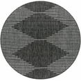 thumbnail image 1 of Hauteloom Stephan Living Room, Bedroom Patio Outdoor Area Rug - Modern - Gray, Beige, Black - 6'7"-Round, 1 of 19