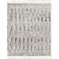 thumbnail image 1 of Hauteloom Strauss Wool Living Room, Bedroom Area Rug - Abstract Distressed Striped - Bohemian Transitional Moroccan - High Pile - Gray, Blue, Beige - 2' x 3', 1 of 14