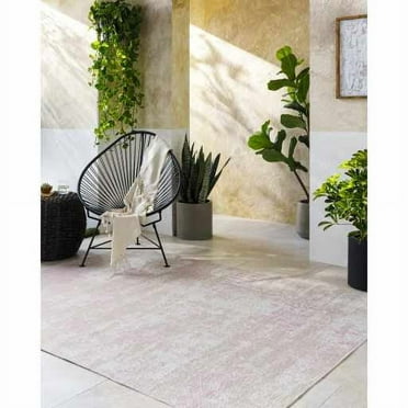 Hauteloom Syshe Living Room, Bedroom Patio Outdoor Area Rug - Farmhouse - 5'2" x 7'