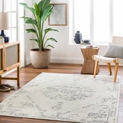 Hauteloom Tait Living Room, Bedroom Area Rug - Beige, Black, Gray - 92 x 1111