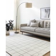 thumbnail image 1 of Hauteloom Tanya Wool Living Room, Bedroom Area Rug - Contemporary - Ivory, Charcoal - 9' x 12', 1 of 6