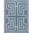 thumbnail image 1 of Hauteloom Taro Living Room, Bedroom Patio Outdoor Area Rug - Bohemian, Transitional - Silver, Royal Denim, Slate - 7'10" x 10', 1 of 6