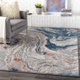 thumbnail image 1 of Hauteloom Tayport Living Room, Bedroom Area Rug - Modern - Blue, Orange, Red - 7'10" x 10'2", 1 of 7