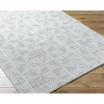 Hauteloom Telyn Living Room, Bedroom Area Rug - Contemporary - Slate Blue - 5'3" x 7'