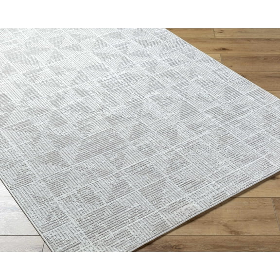 Hauteloom Telyn Living Room, Bedroom Area Rug - Contemporary - Slate Blue - 5'3" x 7'