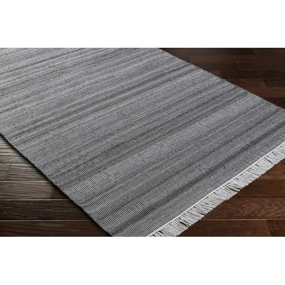 Hauteloom Thabazimbi Recycled Material Living Room, Bedroom Area Rug - Contemporary - Charcoal, Off White, Light Gray - 6' x 9'