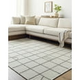 thumbnail image 1 of Hauteloom Tieve Wool Living Room, Bedroom Area Rug - Contemporary - Cream, Gray - 5' x 7'6", 1 of 12