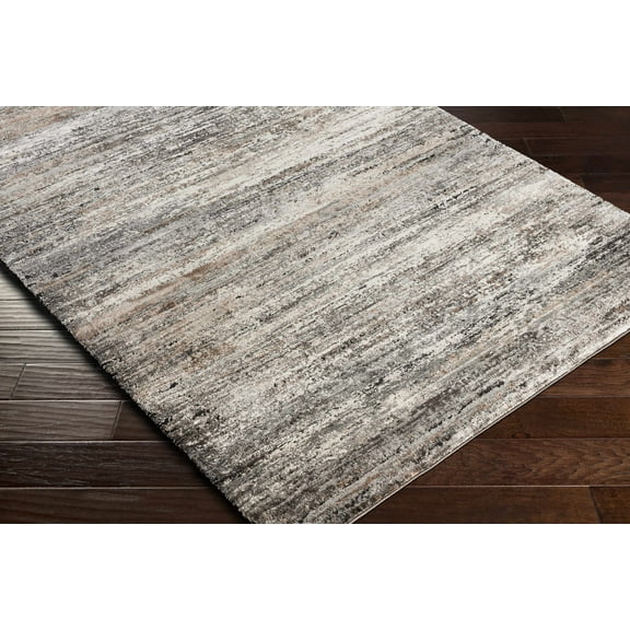 Hauteloom Tigaon Living Room, Bedroom Area Rug - High Pile - Black, Gray, Brown - 6'7" x 9'